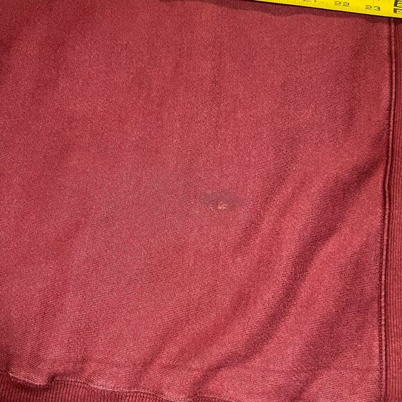 VINTAGE Champion Logo Crewneck Sweater Size 2XL Mens Classic Burgundy Y2K - Picture 5 of 10